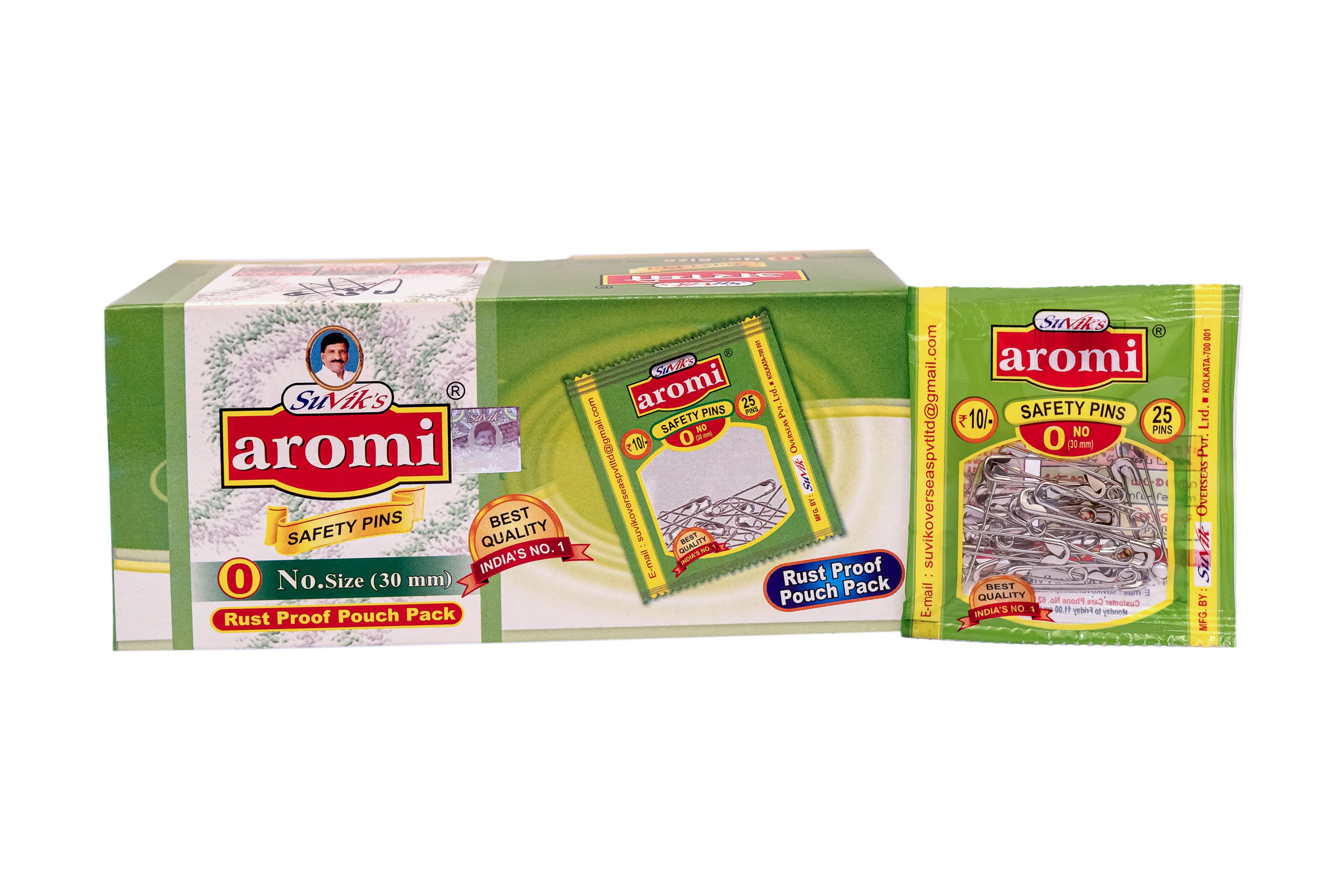 AROMI Safety Pins Size 0 (40 Pouch)
